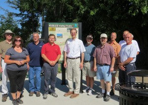 Senator Scott Hutchinson met with members of the Redbank Valley Trails Association near New Bethlehem, Clarion County to view improvements made to the project. The 51-mile recreational trail system utilizes a former rail corridor and is part of a growing trail network in western Pennsylvania.
